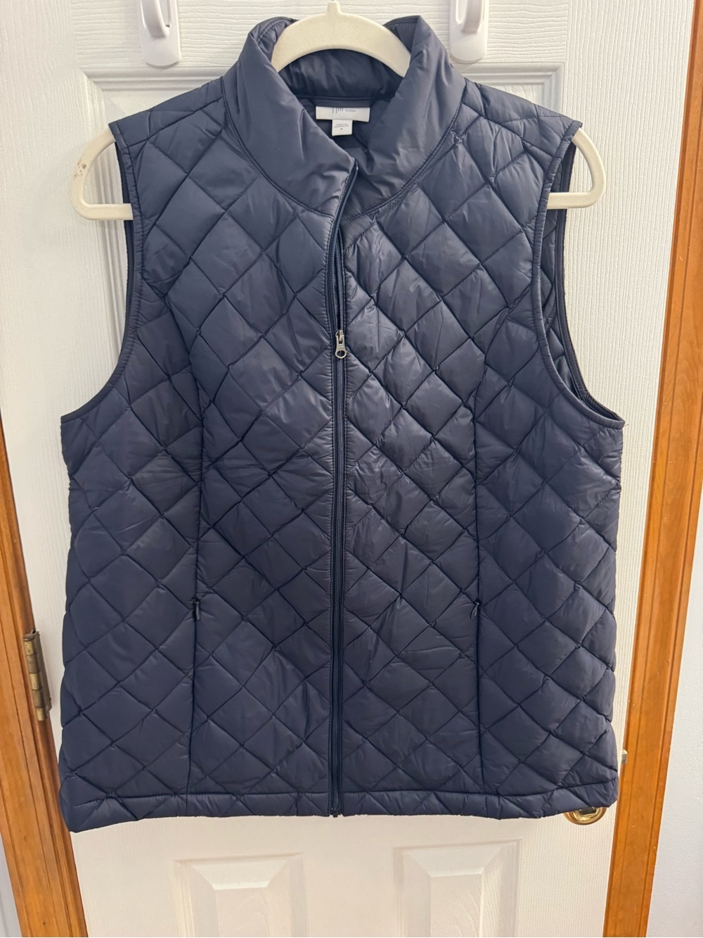 J. Jill Down Quilted Puffer Vest in Navy
